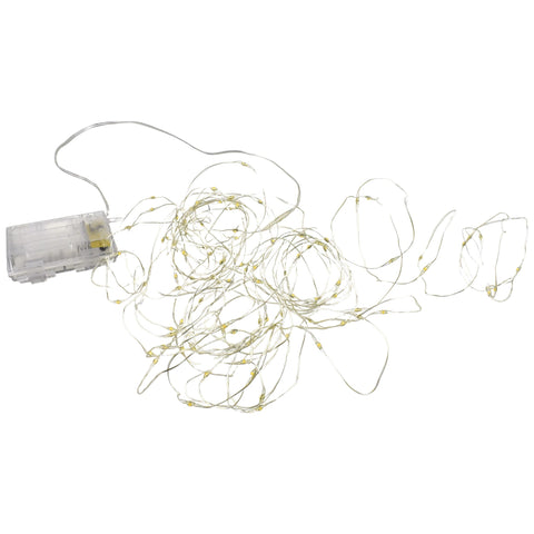 LED Remote Operated String Fairy Lights, 33-3/8-feet, Warm White