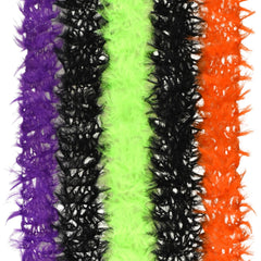 Halloween Fuzzy Stripes Wired Ribbon, 2-1/2-inch, 10-yard