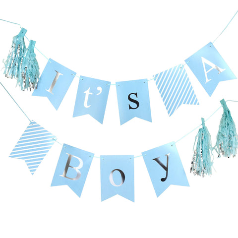 It's a Boy Tassel Party Banner, 10-Feet