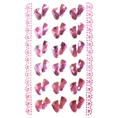 Baby Footprint Rhinestone Stickers, 7/8-Inch, 20-Count