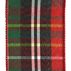 Traditional Grand Plaid Christmas Wired Ribbon, 2-1/2-inch, 10-yard