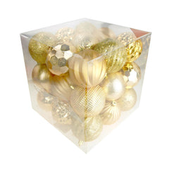 Decorative Textured Orb Ornaments, 3-Inch, 27-Piece