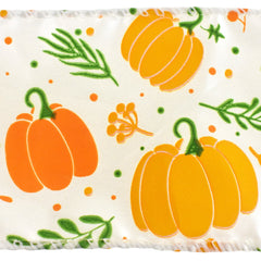 Autumn Pumpkin Patch Satin Ribbon, 2-1/2-Inch, 10-Yard - White