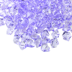 Acrylic Ice Rocks Assorted Sizes, 1-Inch, 100-Count - Lavender