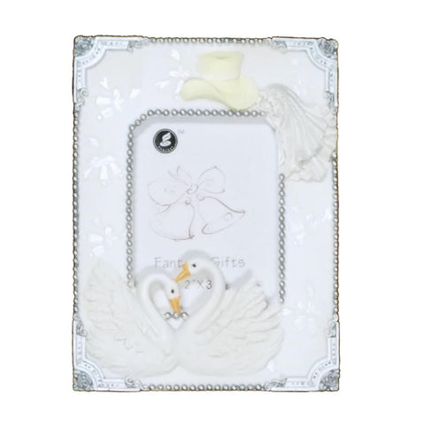 Wedding Bridal Shower Keepsake Frame, 4-3/4-Inch, Double Swan