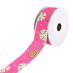 Lollipops and Gumdrops Wired Ribbon, 1-1/2-Inch, 10-Yard