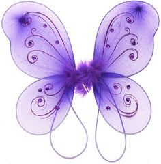 Organza Butterfly Fairy Wings w/ Rhinestone Glitters