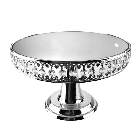 Crystal Lined Cake Stand, 12-1/4-Inch - Silver