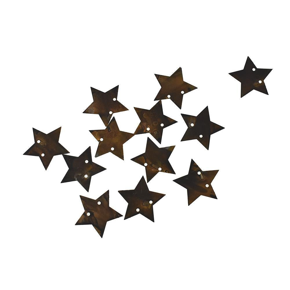 Rusted Tin Stars, 2-1/2-Inch, 12-Piece