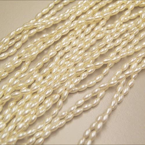 Premium Pearl Bead Decorative Rope 60 ft Long Embellishment, Ivory