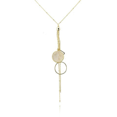 Geode Geometric Tassel Pendant Necklace, 27-Inch