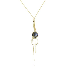 Geode Geometric Tassel Pendant Necklace, 27-Inch