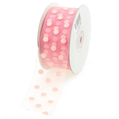 Polka Dot Organza Ribbon, 1-1/2-Inch, 25 Yards