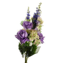 Artificial Rose, Lily, and Hydrangea Bouquet, 26-Inch