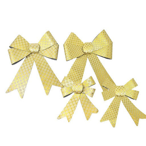 Metallic Embossed Christmas Bows