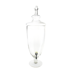 Apothecary Glass Beverage Dispenser, 19-1/2-Inch