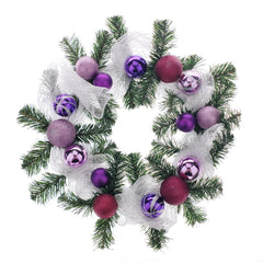 Decorated Styrofoam Christmas Wreath, 21-inch