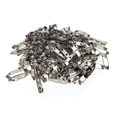 Metal Pin Back Clasp, 1-Inch, 144-Count