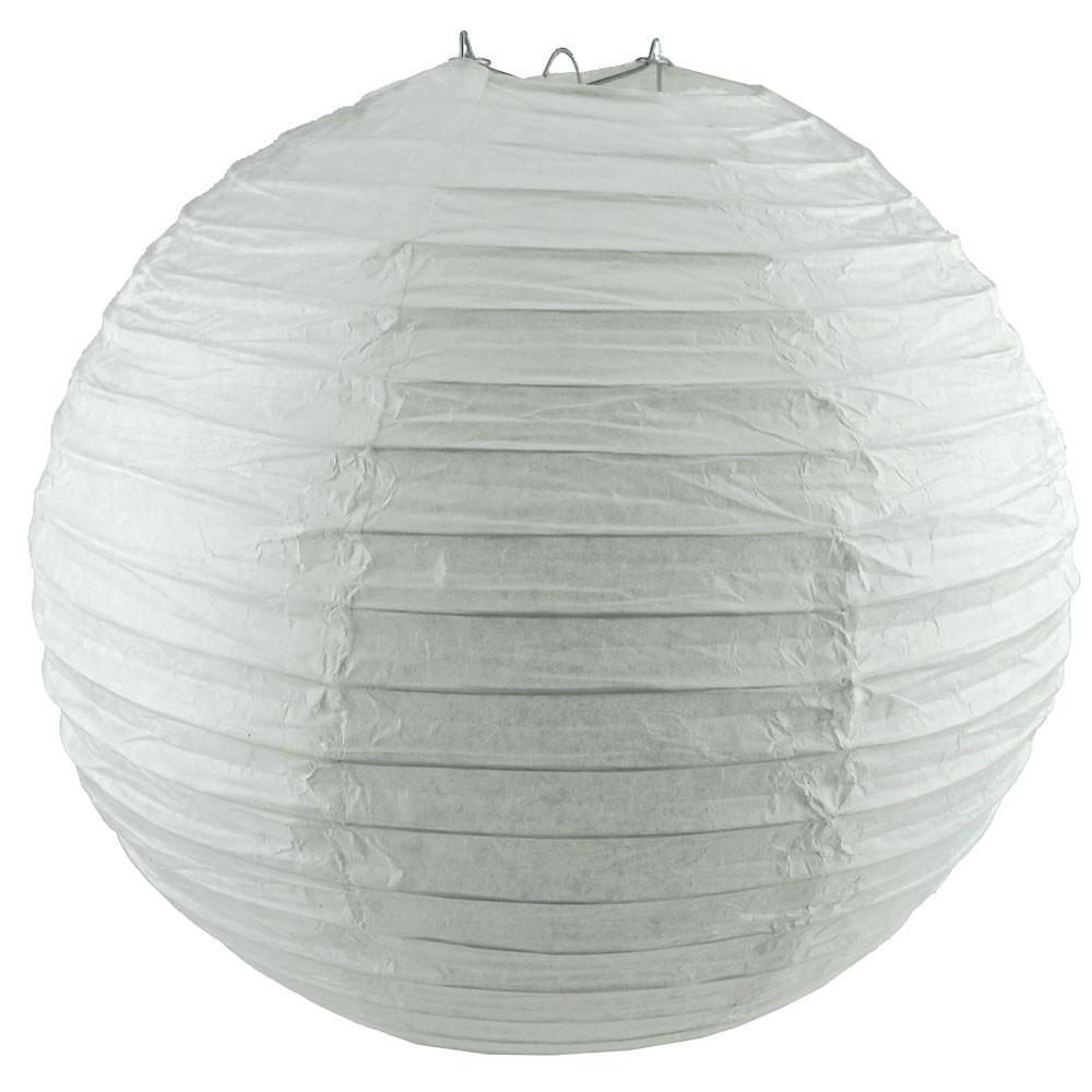 Round Paper Lantern Hanging Decor, 24-Inch,White