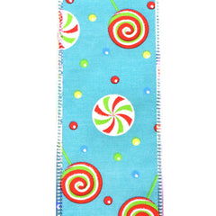 Lollipops and Gumdrops Wired Ribbon, 2-1/2-Inch, 10-Yard