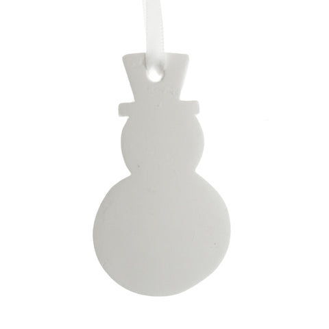 3D Plaster Snowman DIY Ornament, 3-11/16-Inch