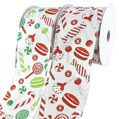 Christmas Sweet Treats Wired Ribbon, 2-1/2-Inch, 10-Yard