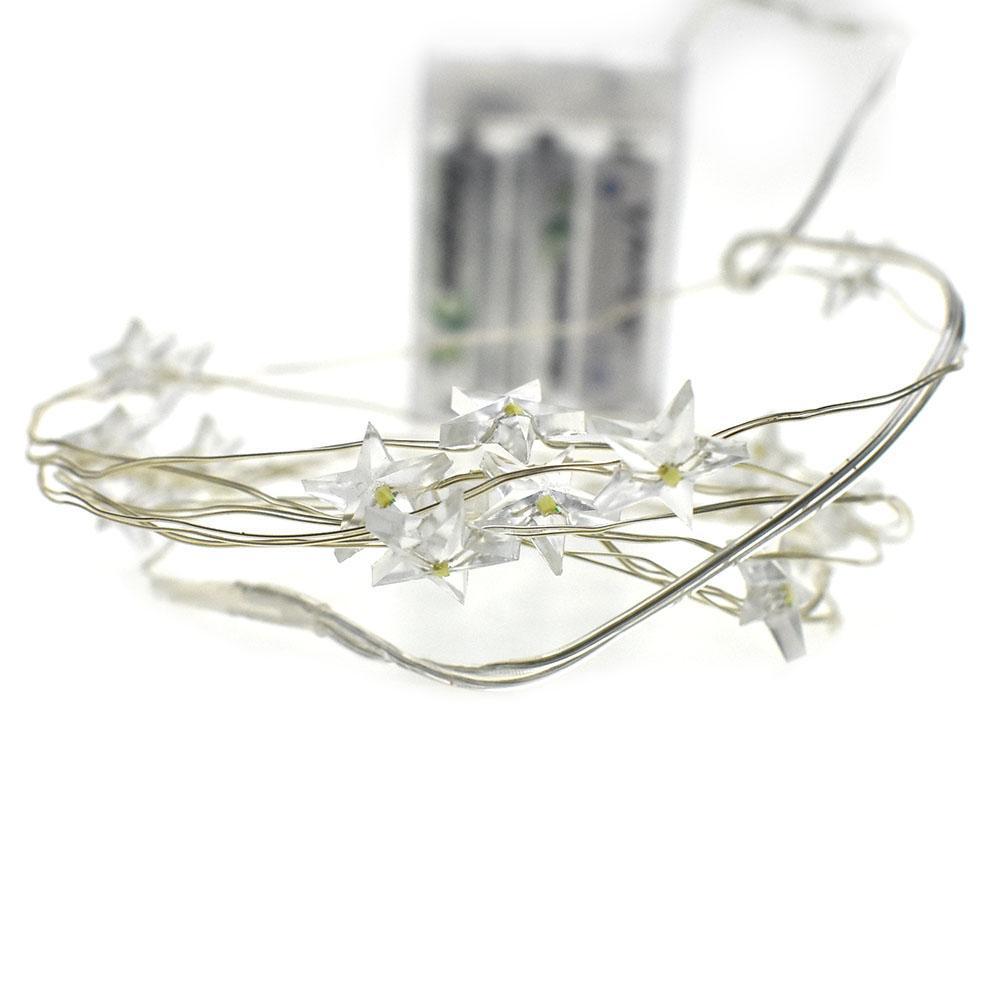 LED Battery Operated Star String Lights, 80-Inch