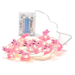 LED Battery Operated Bunny String Lights, 80-Inch