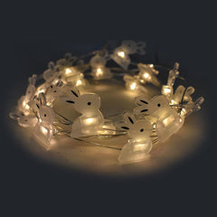 LED Battery Operated Bunny String Lights, 80-Inch