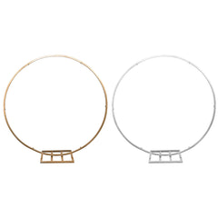 Metallic Circle Hoop Backdrop Stand, 60-Inch