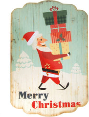 Christmas Printed Wooden Wall Plaques, 16-Inch x 24-Inch