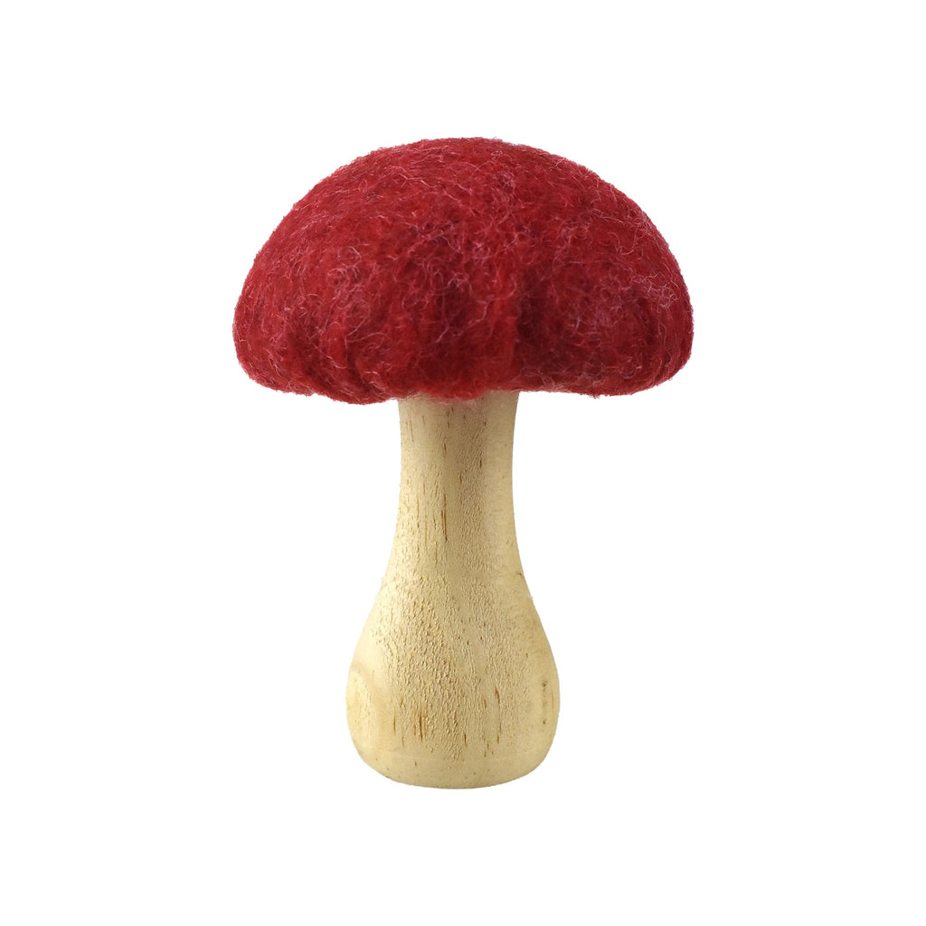 Mini Mushroom Decor, Red, 4-1/4-Inch