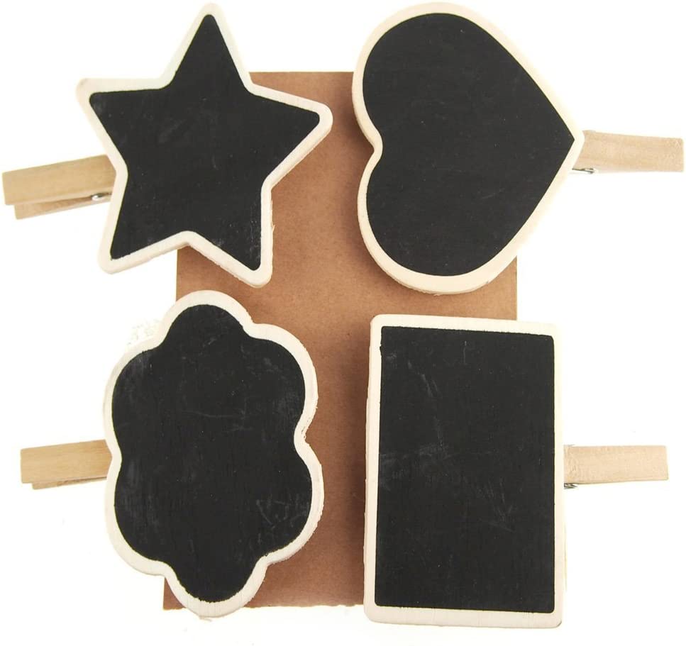 Chalkboard Wooden Clothespins Tags, Style 1