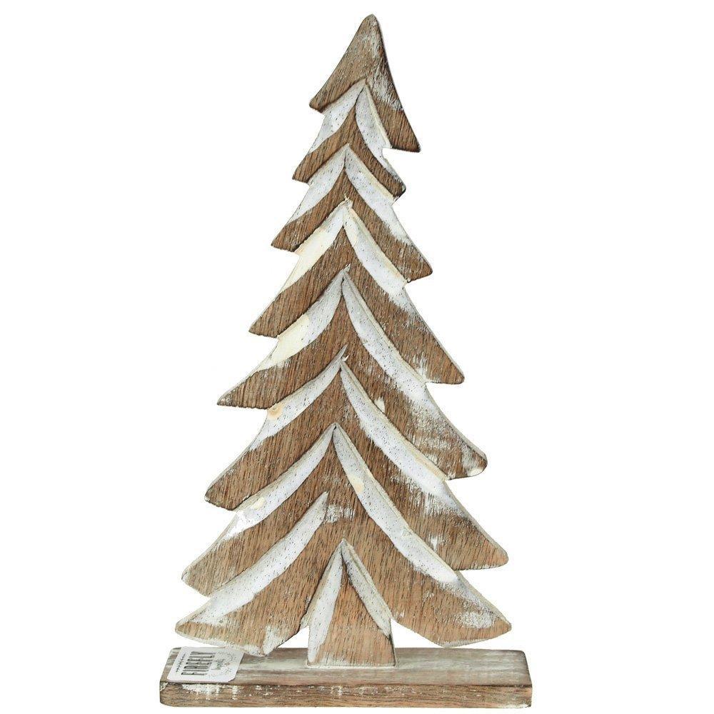 Wooden Christmas Tree Table-top Ornament, Natural
