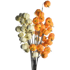 Artificial Autumn Mini Pumpkin Branch Stem, 22-Inch