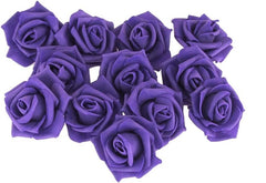 Foam Roses Flower Head Embellishment, 1-1/2-Inch, 12-Piece