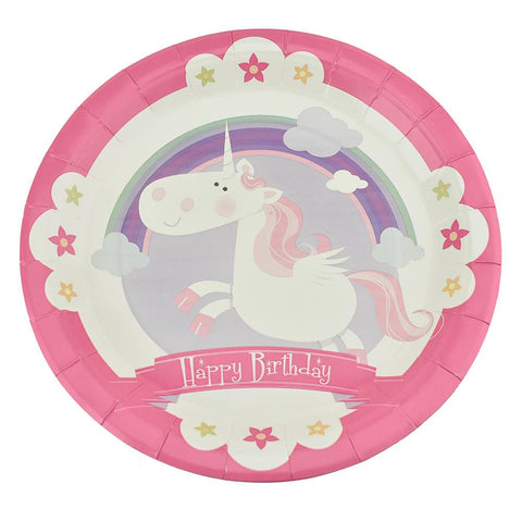 Magical Fairy Birthday Party Paper Plates, 9-Inch, 12-Count