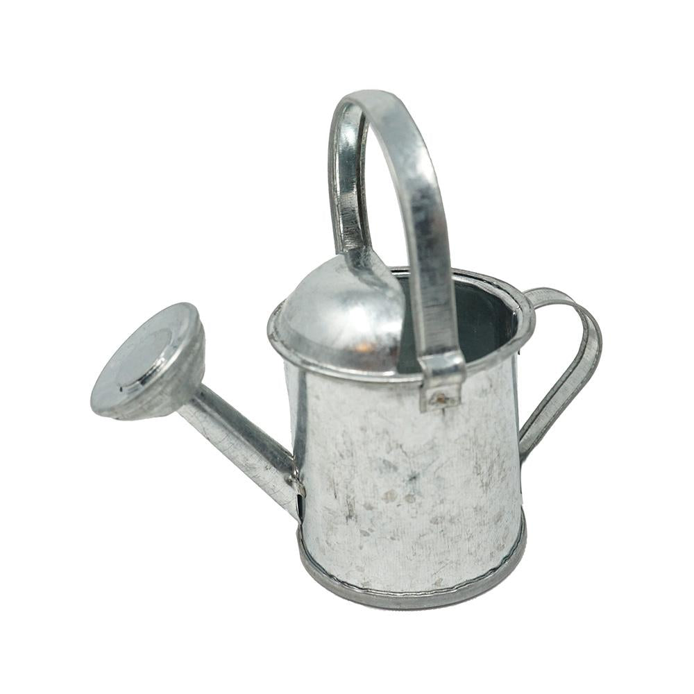 Mini Galvanized Metal Watering Can with Handle, 3-1/2-Inch