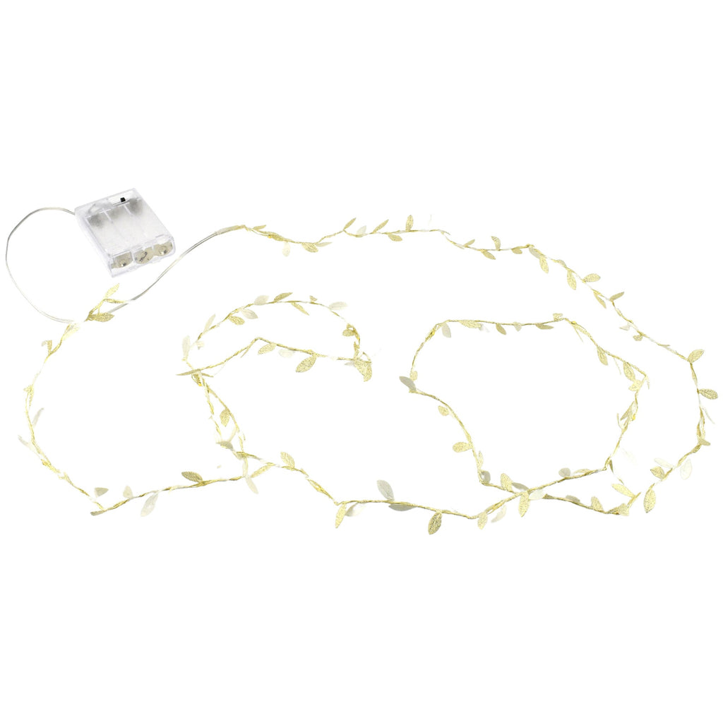 LED Gold Leaf Fairy Lights, 7-Feet - Warm White