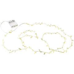 LED Gold Leaf Fairy Lights, 7-Feet - Warm White
