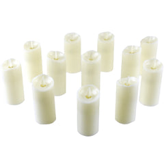 LED Plastic Swinging Flame Candle, 4-1/4-Inch, 12-Count