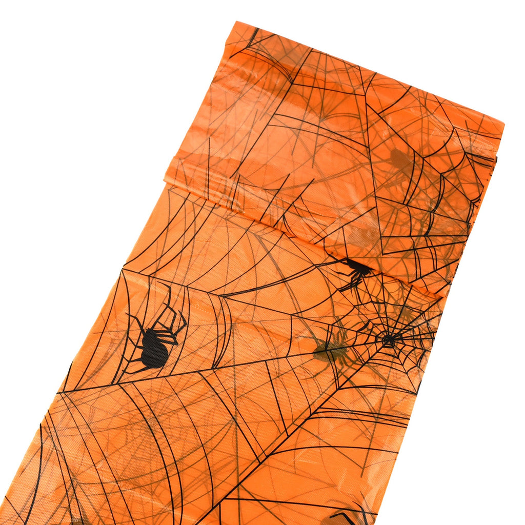 Halloween Printed Spider Webs Plastic Table Cover, 108-Inch x 54-Inch