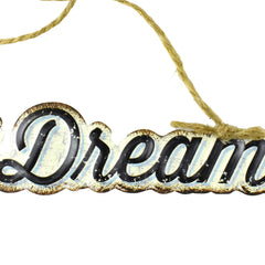 Sweet Dreams Script Metal Christmas Ornament, 8-Inch