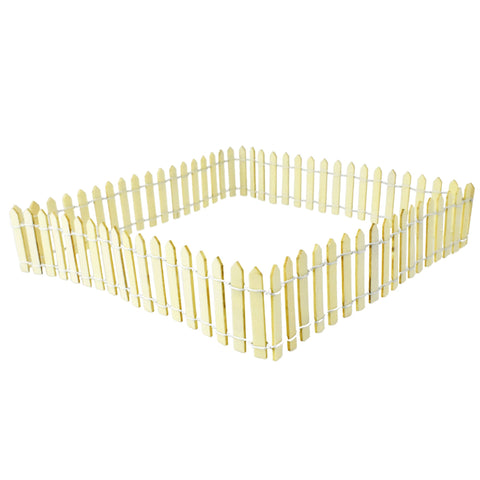 DIY Craft Wood Picket Fence with Wire, 35-1/2-Inch - Natural