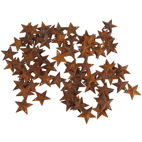 Mini Metal Rustic Stars Christmas Decor, 1-1/2-Inch, 100-Piece