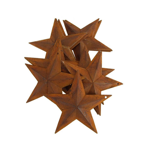 Metal Rustic Stars Christmas Decor, 5-1/2-Inch, 20-Piece