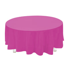 Plastic Table Cover, Round, 84-Inch