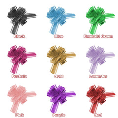 Snow Pull Bow Ribbon, 14 Loops, 1-1/4-Inch, 2-Count