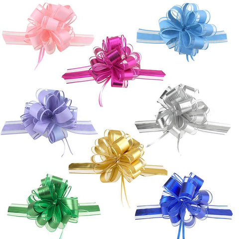 Snow Pull Bow Ribbon, 14 Loops, 2-Inch, 2-Count