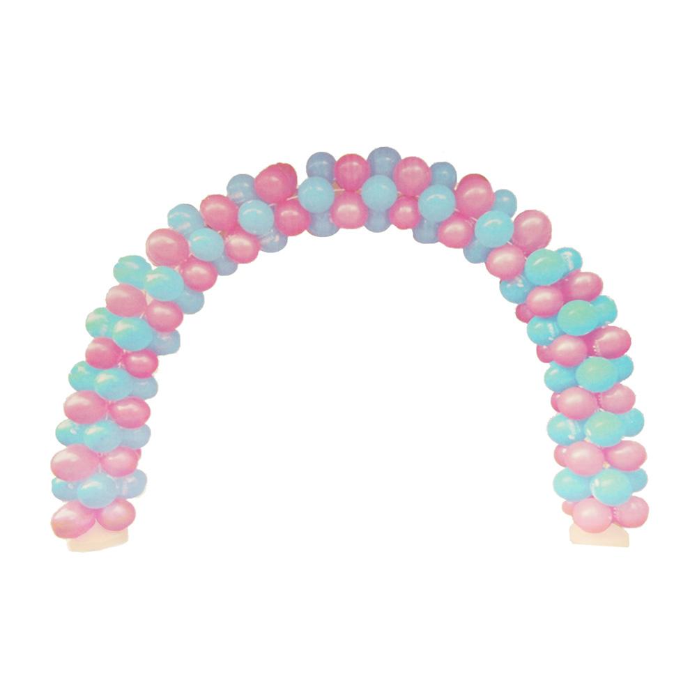 Metal Balloon Arch with Connectors Birthday Decor, White, 12-Feet x 8-1/2-Feet